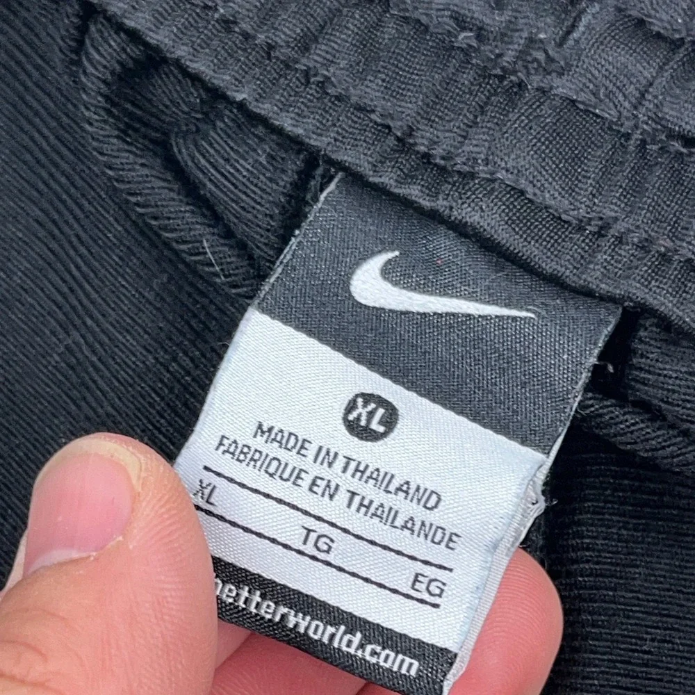 Nike Sweatpants Men XL Black Gold Jogger Sweats Baggy VTG Y2K Dazzle Shinny